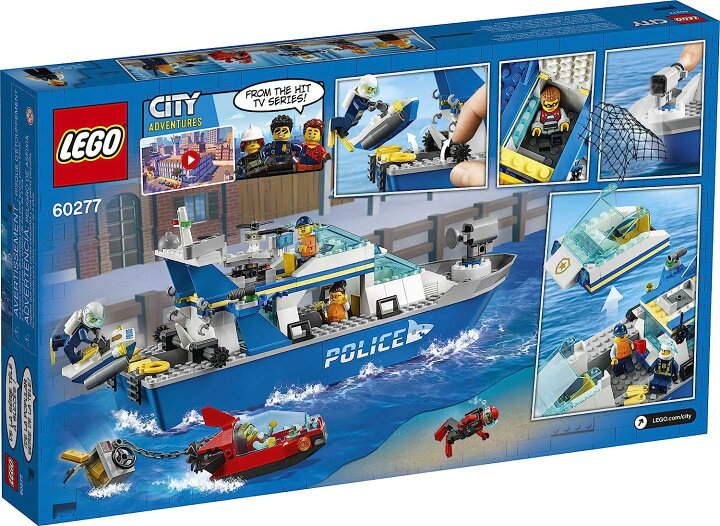 楽天市場】レゴ シティ LEGO City Police Patrol Boat 60277 Building Kit; Cool Police Toy for Kids, 2021 (276 Pieces)レゴ シティ : angelica