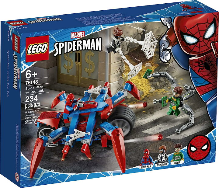 楽天市場】レゴ LEGO Marvel Spider-Man: Spider-Man vs. Doc Ock 76148 Superhero  Playset with 3 Minifigures, Great Toy Gift for Kids, New 2020 (234  Pieces)レゴ : angelica
