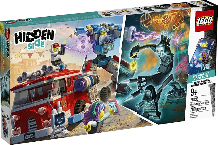 楽天市場】レゴ LEGO Hidden Side Phantom Fire Truck 3000 70436, Augmented Reality (AR) Fire Toy, App-Driven Ghost-Hunting Kit, Includes a Mecha Robot, Minifigures and a Harbinger Figure (760 Pieces)レゴ : angelica