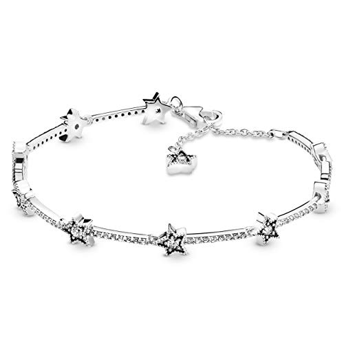 パンドラ ブレスレット アクセサリー ブランド かわいい 【送料無料】Pandora Jewelry Celestial Stars Cubic Zirconia Bracelet in Sterling Silver, 7.1"パンドラ ブレスレット アクセサリー ブランド かわいい ブレスレット