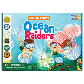 ボードゲーム 英語 アメリカ 海外ゲーム Logic Roots Ocean Raiders Number Sequencing & Addition Game - Fun Math Board Game and STEM Toy for 5-7 Year Olds, Perfect Educational Gift for Kids (Boys & Girls), Home Schooボードゲーム 英語 アメリカ 海外ゲーム