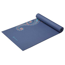 ヨガマット フィットネス Gaiam Yoga Mat Premium Print Extra Thick Non Slip Exercise & Fitness Mat for All Types of Yoga, Pilates & Floor Workouts, Soft Paisley, 6mmヨガマット フィットネス