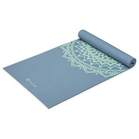 ヨガマット フィットネス Gaiam Yoga Mat Unisex-Adult Premium Print Non Slip Exercise & Fitness Mat for All Types of Yoga, Pilates & Floor Workouts, Blue Shadow Marrakesh, 68 Inch L x 24 Inch W x 5mm Thickヨガマット フィットネス