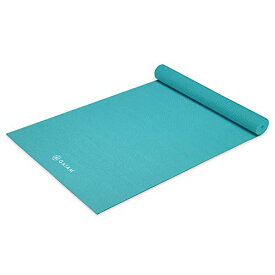 ヨガマット フィットネス Gaiam Yoga Mat Premium Solid Color Reversible Non Slip Exercise & Fitness Mat for All Types of Yoga, Pilates & Floor Workouts, Light Blue, 5mmヨガマット フィットネス