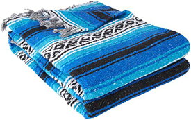 ヨガマット フィットネス YogaDirect Deluxe Mexican Yoga Blanket, Blue, 76-Inch x 57-Inchヨガマット フィットネス
