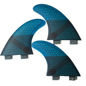 サーフィン フィン マリンスポーツ UPSURF Surfing 3fins S Size Double Tabs Fins Base Tri fins Surfboard Thrusters Fiberglass Honeycomb (Blue)サーフィン フィン マリンスポーツ