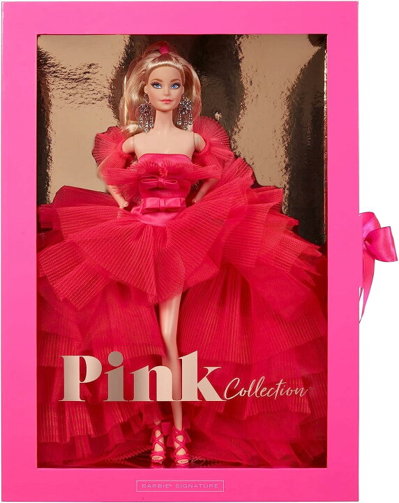 楽天市場 送料無料 バービー Barbie ピンクコレクションドール ピンクプレミア ゴールドラベル Gtj76 シルクストーン コレクター プレゼント Angelica