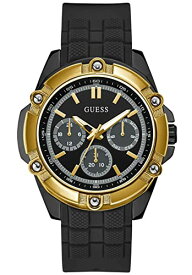 腕時計 ゲス GUESS メンズ GUESS 47 mm Bolt Textured Silicone Strap W1302G2 Black/Black/Black One Size腕時計 ゲス GUESS メンズ