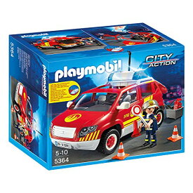 プレイモービル ブロック 組み立て 知育玩具 ドイツ Playmobil City Action Fire Brigade car with Lightsプレイモービル ブロック 組み立て 知育玩具 ドイツ