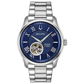 腕時計 ブローバ メンズ Bulova Men's Classic Wilton 3-Hand 21-Jewel Automatic Watch, 60 Hour Power Reserve, Luminous Hands, Open Aperture, Roman Numeral Markers Domed Sapphire Crystal, 43mm腕時計 ブローバ メンズ