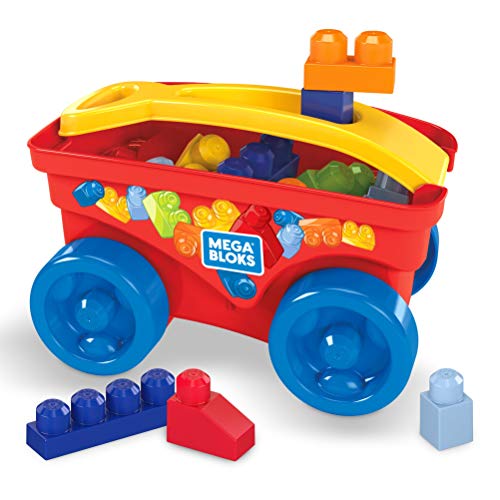 ストアー メガブロック メガコンストラックス 組み立て 知育玩具 Mega Bloks Pull ‘n Play Wagon Preschool Building Set Learning Toy (GPY95)メガブロック メガコンストラックス 組み立て 知育玩具