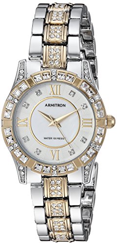 腕時計 アーミトロン レディース 【送料無料】Armitron Women's 75/3996MPTT Genuine Crystal  Accented Two-Tone Bracelet Watch腕時計 アーミトロン レディース | angelica