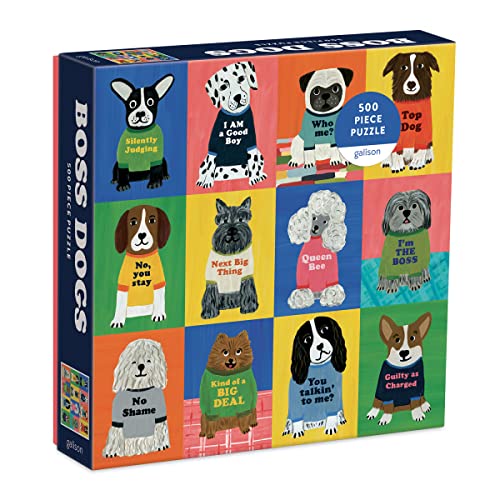 ジグソーパズル 海外製 アメリカ 【送料無料】Boss Dogs 500 Piece Family Puzzle from Galison - Featuring Bright and Colorful Illustrations, Perfect for The Whole Family to Enjoy Together, 20 x 20, Unique Gift Ideaジグソーパズル 海外製 アメリカ