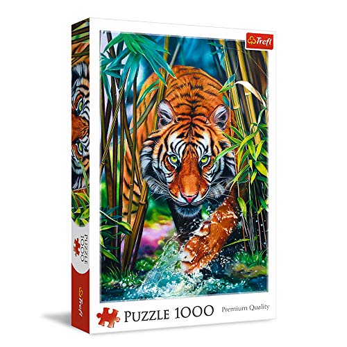 ジグソーパズル 海外製 アメリカ TREFL 1000 Piece Jigsaw Puzzle Grasping Tiger Jungle Cats Wild Animals Adult Puzzles Trefl 10528ジグソーパズル 海外製 アメリカ