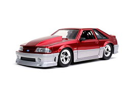 ジャダトイズ ミニカー ダイキャスト アメリカ Jada Toys Bigtime Muscle 1:24 1989 Ford Mustang GT Die-cast Car Red Silver, Toys for Kids and Adultsジャダトイズ ミニカー ダイキャスト アメリカ