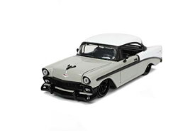 ジャダトイズ ミニカー ダイキャスト アメリカ Jada Toys Bigtime Muscle 1:24 1956 Chevy Bel Air Die-cast Grey White, Toys for Kids and Adultsジャダトイズ ミニカー ダイキャスト アメリカ