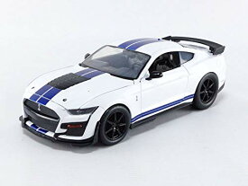 ジャダトイズ ミニカー ダイキャスト アメリカ Jada Toys Bigtime Muscle 1:24 2020 Ford Mustang Shelby GT500 Die-cast Car Blue White Stripes, Toys for Kids and Adultsジャダトイズ ミニカー ダイキャスト アメリカ