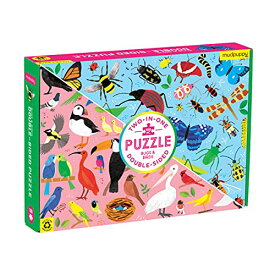 ジグソーパズル 海外製 アメリカ Mudpuppy Bugs and Birds Double-Sided Puzzle, 100 Pieces, 22” x 16.5” ? Perfect Family Puzzle for Ages 6+ - Colorful Illustrations of Birds on One Side and Bugs on the Other, Multicolジグソーパズル 海外製 アメリカ