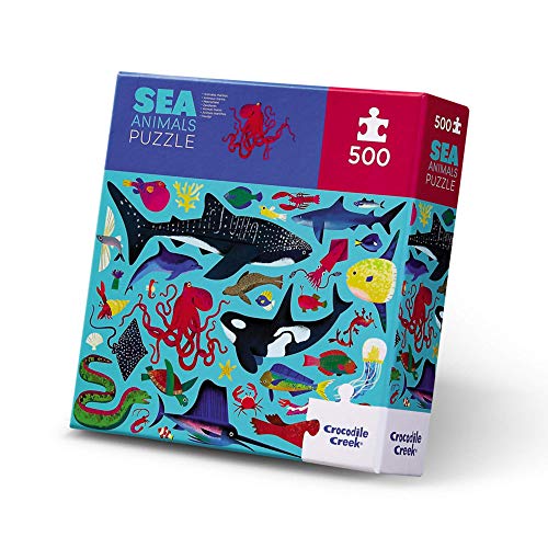 ジグソーパズル 海外製 アメリカ Crocodile Creek - Sea Animals - 500 Piece Jigsaw Puzzle for Ages 5 & Upジグソーパズル 海外製 アメリカ
