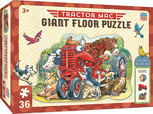 ジグソーパズル 海外製 アメリカ MasterPieces Floor Puzzle Jumbo Size 36 Piece Jigsaw Puzzle for Kids Tractor Mac Farm Shaped Puzzle 3ftx2ftジグソーパズル 海外製 アメリカ
