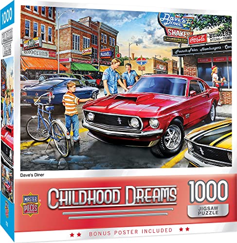 ジグソーパズル 海外製 アメリカ Masterpieces 1000 Piece Jigsaw Puzzle for Adults Family Or Kids - Dave´s Diner - 19.25