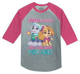 パウパトロール 子供服 七分袖Tシャツ 2T 日本サイズ95相当 スカイ エベレスト 複数キャラクター グレー/ピンク キッズ ファッション 男の子 女の子 Be Nice