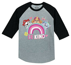 パウパトロール 子供服 七分袖Tシャツ 3T 日本サイズ100相当 スカイ エベレスト マーシャル 複数キャラクター グレー キッズ ファッション 男の子 女の子 BE KIND