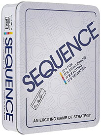 ボードゲーム 英語 アメリカ 海外ゲーム Jax SEQUENCE in a Tin - Original SEQUENCE Game with Folding Board, Cards and Chips Multi Color, 5"ボードゲーム 英語 アメリカ 海外ゲーム