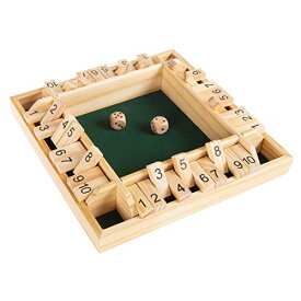 ボードゲーム 英語 アメリカ 海外ゲーム Shut The Box Game-Classic 10# Wooden Set with Dice Included-Old Fashioned, 4 Player Thinking Strategy Game For Adults & Childrenボードゲーム 英語 アメリカ 海外ゲーム