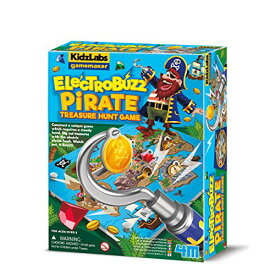 ボードゲーム 英語 アメリカ 海外ゲーム 4M Electrobuzz Pirate Game from KidzLabs Gamemaker, Construct and Compete, This Unique Game Requires a Steady Hand to Avoid The Buzzer as You Collect Treasures, Ages 5+ボードゲーム 英語 アメリカ 海外ゲーム