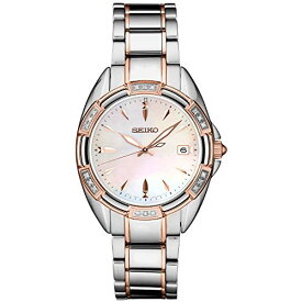 腕時計 セイコー レディース Ladies Two Tone Silver and Rose Gold Diamond Bezel Watch with Mother of Pearl Dial腕時計 セイコー レディース