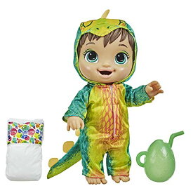 ベビーアライブ 赤ちゃん おままごと ベビー人形 Baby Alive Dino Cuties Doll, Stegosaurus, Doll Accessories, Drinks, Wets, Stegosaurus Dinosaur Toy for Kids Ages 3 Years and Up, Brown Hairベビーアライブ 赤ちゃん おままごと ベビー人形