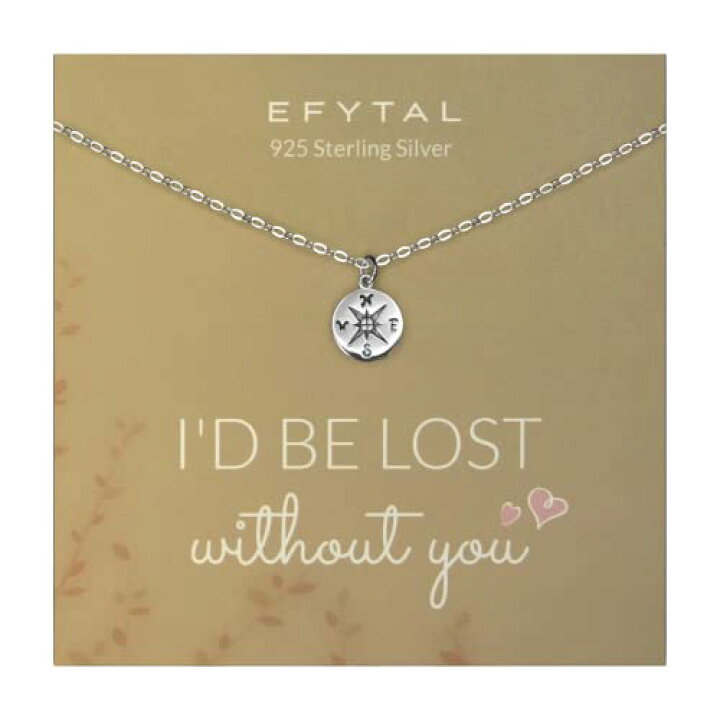 楽天市場 Efytal アクセサリー ブランド かわいい おしゃれ 送料無料 Efytal Gifts For Women Lost Without You Compass Necklace Dainty Sterling Silver Jewelry Gift Ideas For Wife Girlfriend Friends For Birtefytal アクセサリー ブランド かわいい