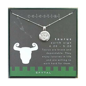 EFYTAL アクセサリー ブランド かわいい おしゃれ EFYTAL Best Friend Birthday Gifts, 925 Sterling Silver Bezel Edge Zodiac Necklace, Star Sign Necklaces, Friendship Gift for Bridesmaids, Bridal Party FriendEFYTAL アクセサリー ブランド かわいい おしゃれ