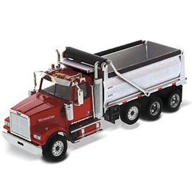 Diecast Masters ミニチュア ミニカー ダイキャスト はたらく車 Diecast Masters Western Star 4900 SFFA with Lift Axle Silver Plated Dump | Real Dump Truck Specifications | 1:50 Scale Model Semi Diecast Masters ミニチュア ミニカー ダイキャスト はたらく車