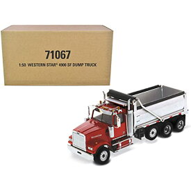 Diecast Masters ミニチュア ミニカー ダイキャスト はたらく車 Western Star 4900 SF Dump Truck Red and Silver 1/50 Diecast Model by Diecast Masters 71067Diecast Masters ミニチュア ミニカー ダイキャスト はたらく車