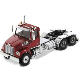 Diecast Masters ミニチュア ミニカー ダイキャスト はたらく車 Diecast Masters Western Star 4700 SF Tandem Truck-Tractor - Metallic Red | Real Truck Specifications | 1:50 Scale Model Semi TruckDiecast Masters ミニチュア ミニカー ダイキャスト はたらく車