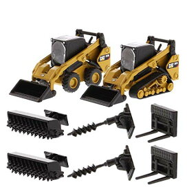 Diecast Masters ミニチュア ミニカー ダイキャスト はたらく車 Set of 2 Pieces CAT Caterpillar 272D2 Skid Steer Loader and CAT Caterpillar 297D2 Multi Terrain Track Loader with Accessories 1/64Diecast Masters ミニチュア ミニカー ダイキャスト はたらく車