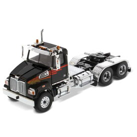 Diecast Masters ミニチュア ミニカー ダイキャスト はたらく車 Diecast Masters Western Star 4700 SF Tandem Truck-Tractor - Metallic Black | Real Truck Specifications | 1:50 Scale Model Semi TruDiecast Masters ミニチュア ミニカー ダイキャスト はたらく車