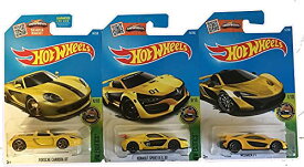 ホットウィール マテル ミニカー ホットウイール Hot Wheels HW Yellow Exotics McLaren P1, Porsche Carrera GT & Renault Sport R.S. 01 3-Car Bundle Setホットウィール マテル ミニカー ホットウイール