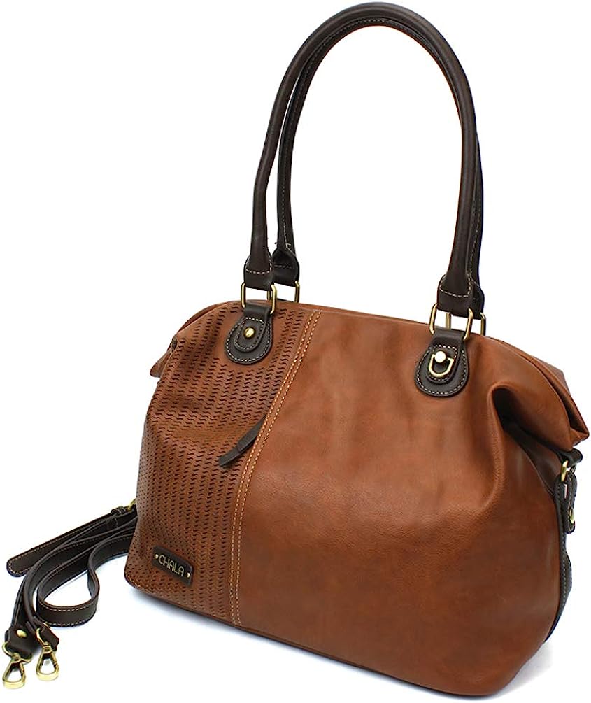 Chala バッグ パッチ カバン かわいい CHALA Laser Cut Crossbody Shoulder Bag Tote Bag Faux  Leather Brown (Dragonfly)chala バッグ パッチ カバン かわいい バッグ | grupofranja.com