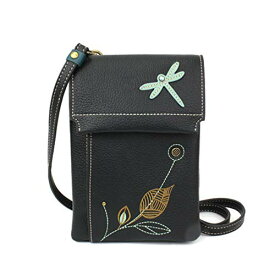 chala バッグ パッチ カバン かわいい CHALA RFID Criss Crossbody Cell Phone Purse - Women Faux Leather Xbody Handbag with Adjustable Strap - Dragonfly - blackchala バッグ パッチ カバン かわいい