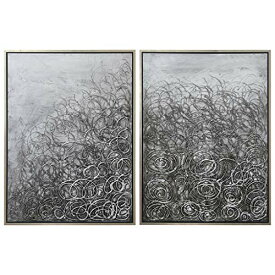 壁飾り インテリア タペストリー 壁掛けオブジェ 海外デザイン Empire Art Direct Abstract Wall Art Textured Hand Painted Canvas by Martin Edwards, Diptych, 48" x 36" each, Circular Logic壁飾り インテリア タペストリー 壁掛けオブジェ 海外デザイン