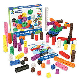 知育玩具 パズル ブロック ラーニングリソース Learning Resources MathLink Cubes Big Builders - Set of 200 Cubes, Ages 5+, Develops Early Math Skills, STEM Toys, Math Games for Kids, Math Cubes for Kids,Stocki知育玩具 パズル ブロック ラーニングリソース