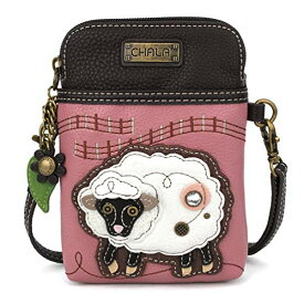 chala バッグ パッチ カバン かわいい CHALA Cell Phone Crossbody Purse-Women PU Leather/Canvas Multicolor Handbag with Adjustable Strap - Sheep - pinkchala バッグ パッチ カバン かわいい