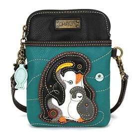 chala バッグ パッチ カバン かわいい CHALA Cell Phone Crossbody Purse-Women PU Leather/Canvas Multicolor Handbag with Adjustable Strap - Penguin - turquoisechala バッグ パッチ カバン かわいい
