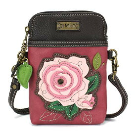 chala バッグ パッチ カバン かわいい CHALA Cell Phone Crossbody Purse-Women PU Leather/Canvas Multicolor Handbag with Adjustable Strap - Rose A - pink - pinkchala バッグ パッチ カバン かわいい