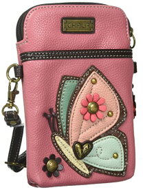 chala バッグ パッチ カバン かわいい CHALA Cell Phone Crossbody Purse-Women PU Leather/Canvas Multicolor Handbag with Adjustable Strap - Butterfly - guavachala バッグ パッチ カバン かわいい