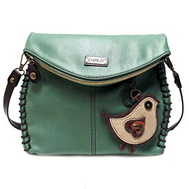 chala バッグ パッチ カバン かわいい Chala Charming Teal Crossbody Bag With Flap Top and Zipper or Shoulder Handbag (Coin Purse_ Baby Chick)chala バッグ パッチ カバン かわいい