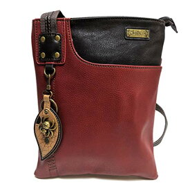 chala バッグ パッチ カバン かわいい CHALA Handbags Swing PU Leather Cell Phone Purse with Metal Key Chain (Burgundy- Bronze Spider)chala バッグ パッチ カバン かわいい